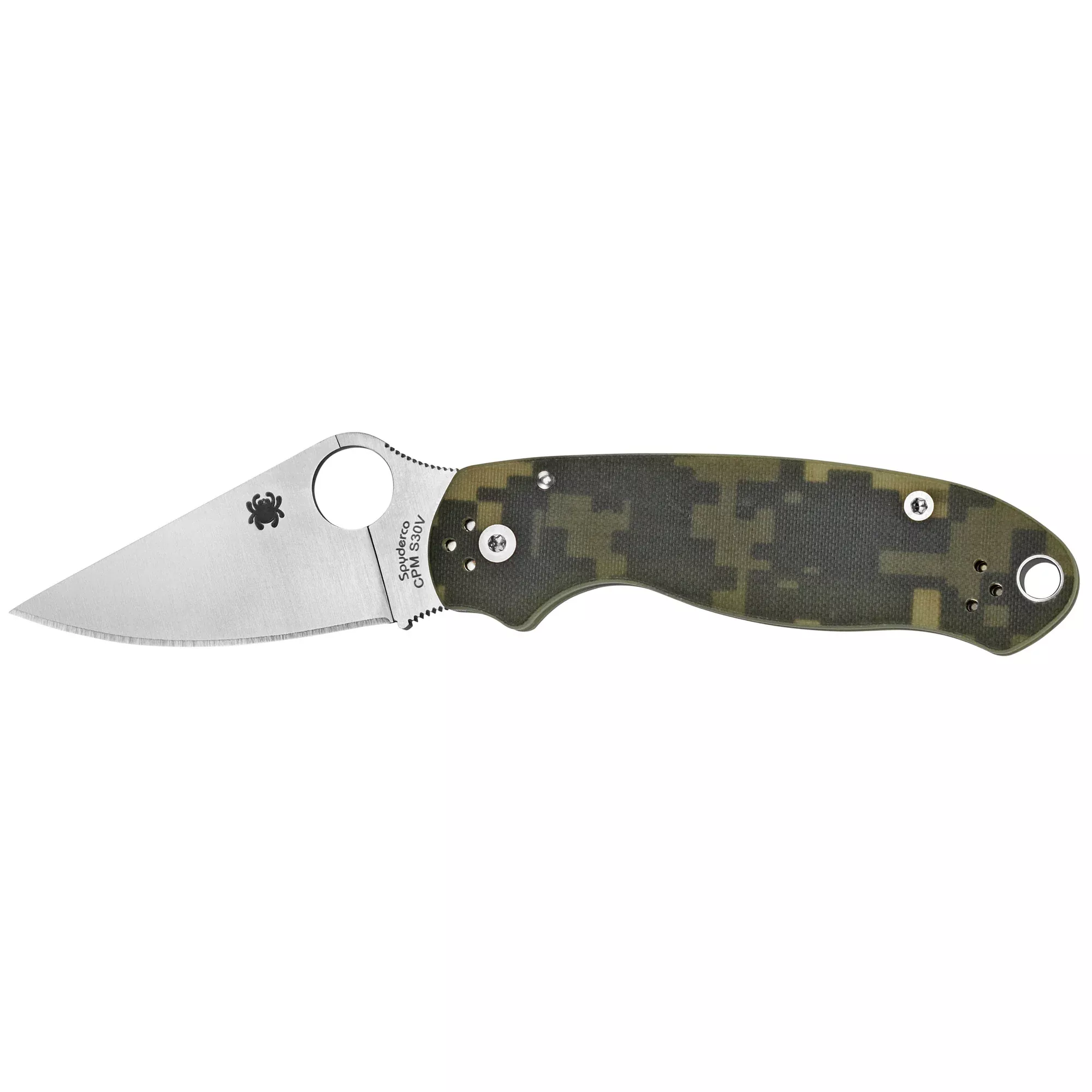 Spyderco Para 3 Folding Knife – 3" CTS BD1N Blade, G10 Camo Handle