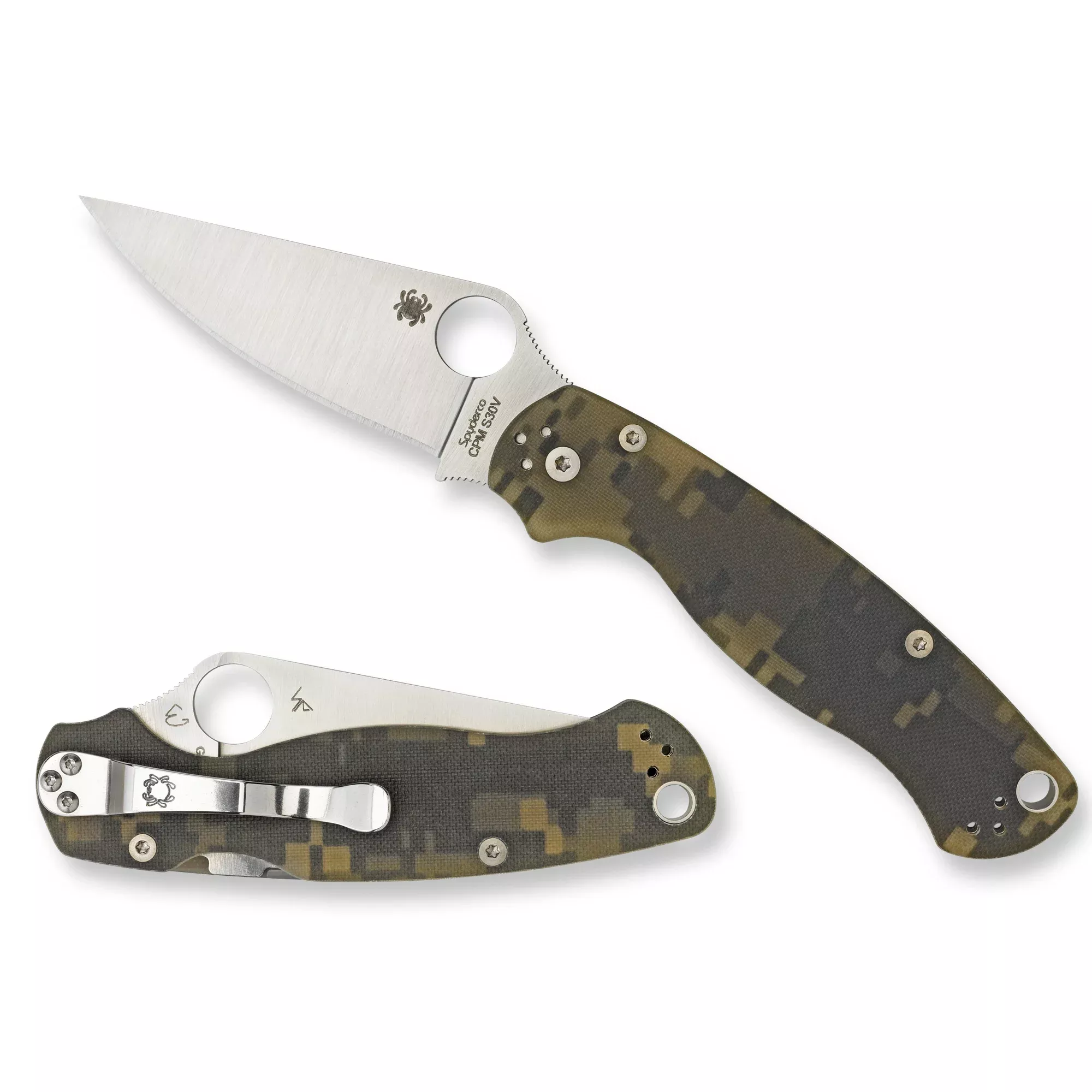 Spyderco Para Military 2 Folding Knife – 3.44" Plain Edge