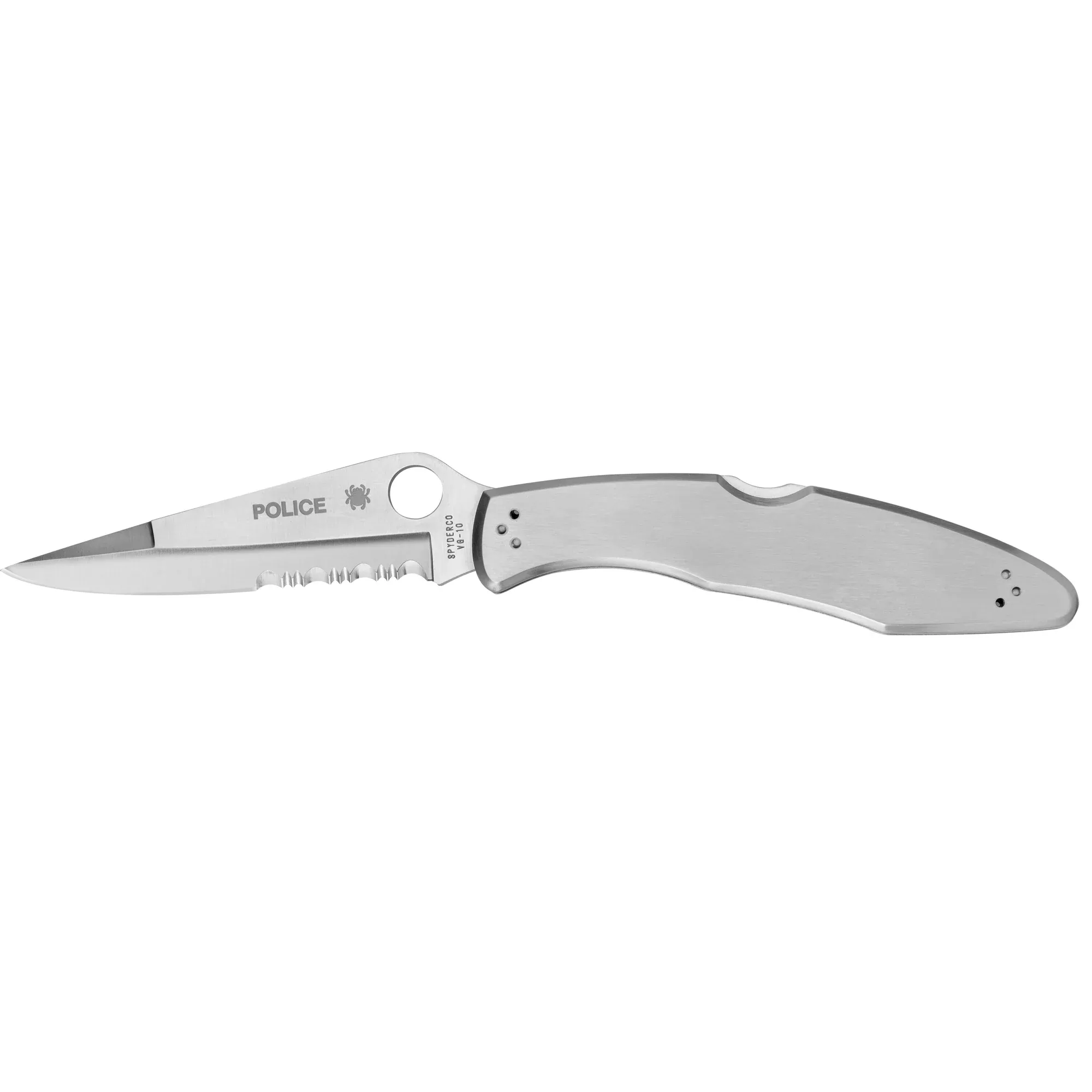 Spyderco Police Stainless ComboEdge Folding Knife – 4.0" Blade