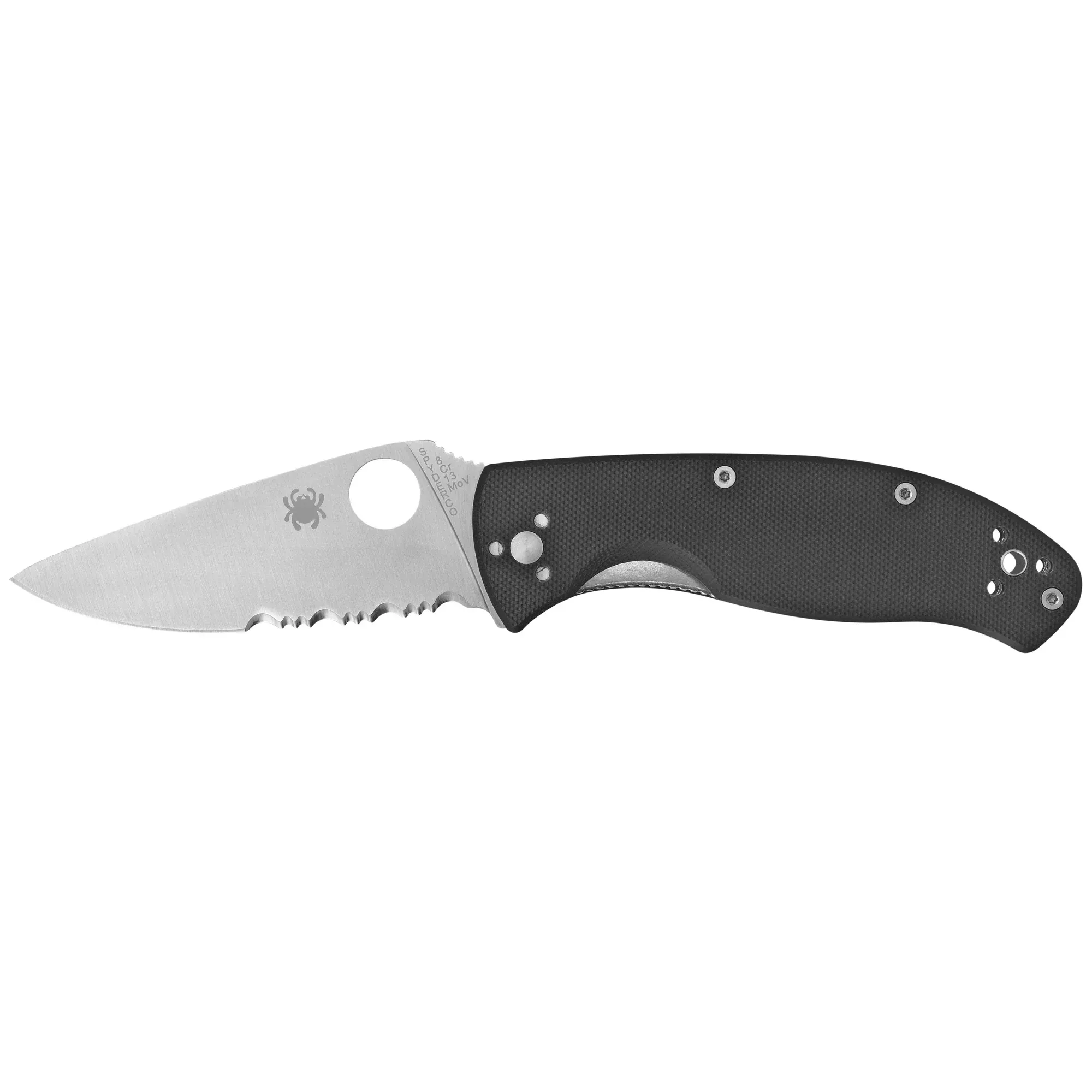 Spyderco Tenacious Folding Knife – 3.39" Combo Edge with G-10 Handle