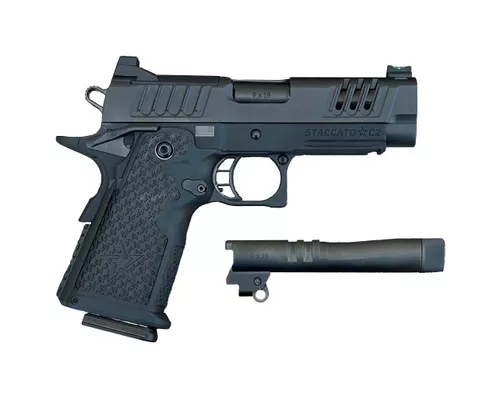 Staccato C2 DPO Optic Ready X-Serrations 9mm Pistol w/ extra Threaded Barrel