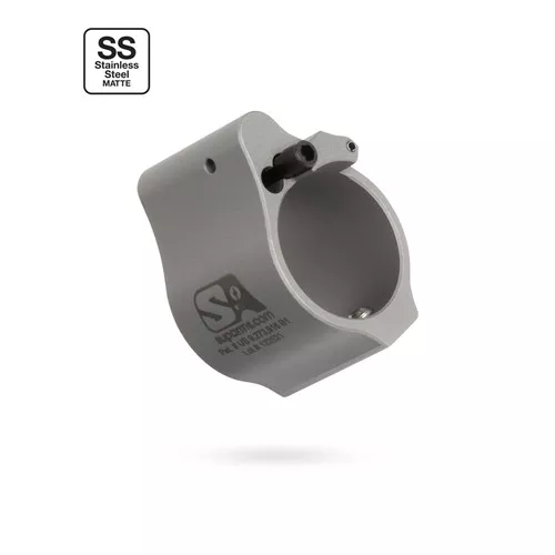Superlative Arms .875 Adjustable Gas Block - Set Screw - Stainless Steel - Matte Finish