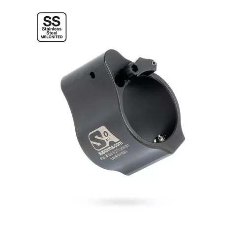 Superlative Arms .875" Adjustable Gas Block - Set Screw - Stainless Steel - Melonite