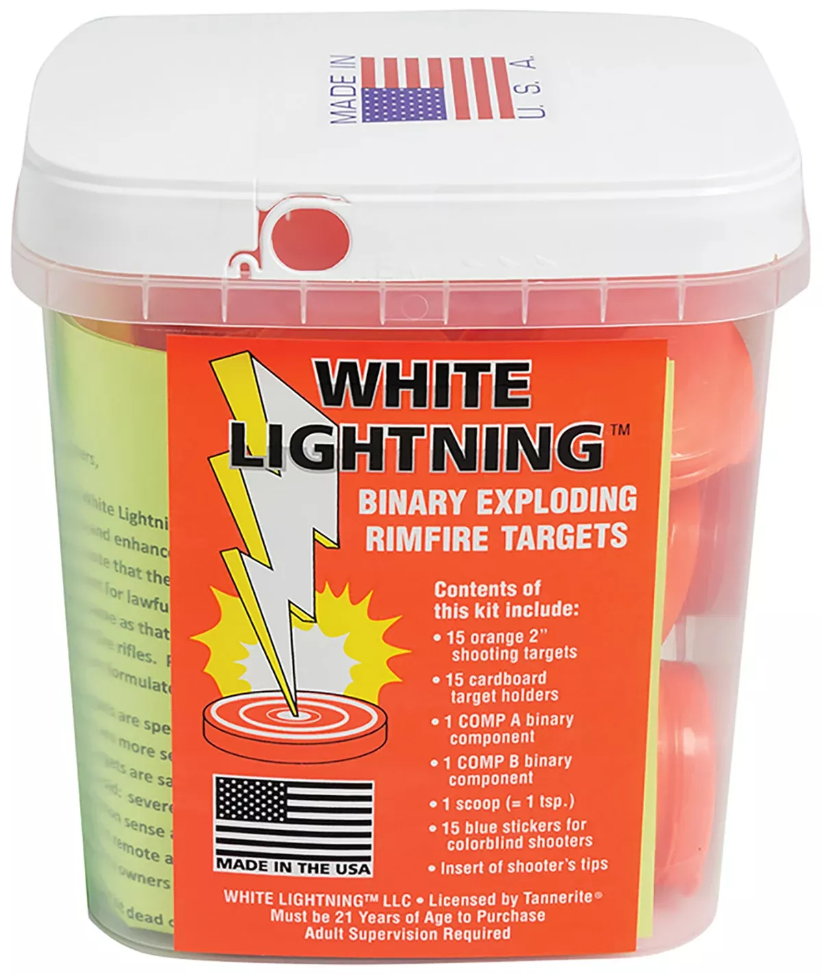 Tannerite WLK White LightningImpact Enhancement Explosion White Vapor Rimfire Rifles Firearm Includes Catalyst/Cardboard Target Holders/Hi-Viz Target Dots 90 Targets