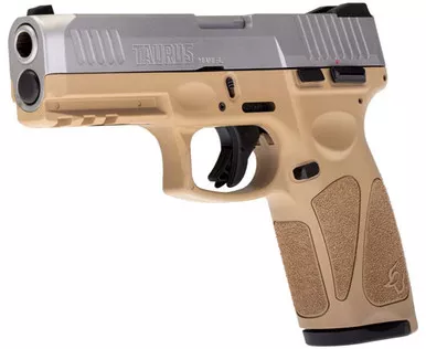 Taurus G3 9mm 17-shot 3-dot - Adj. Tan/stainless Polymer