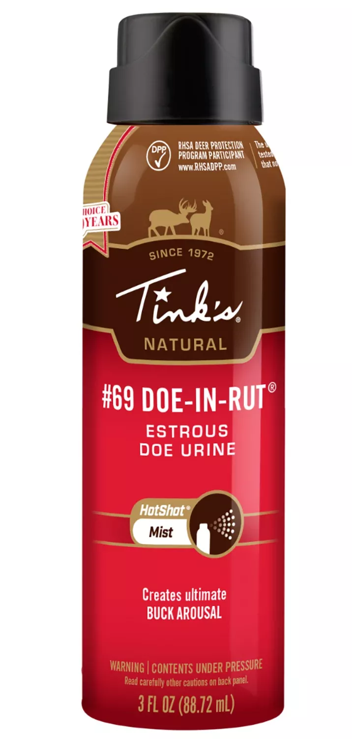 Tinks W5310 #69 Hot Shot Deer Attractant Doe In Estrus Scent 3 oz Aerosol