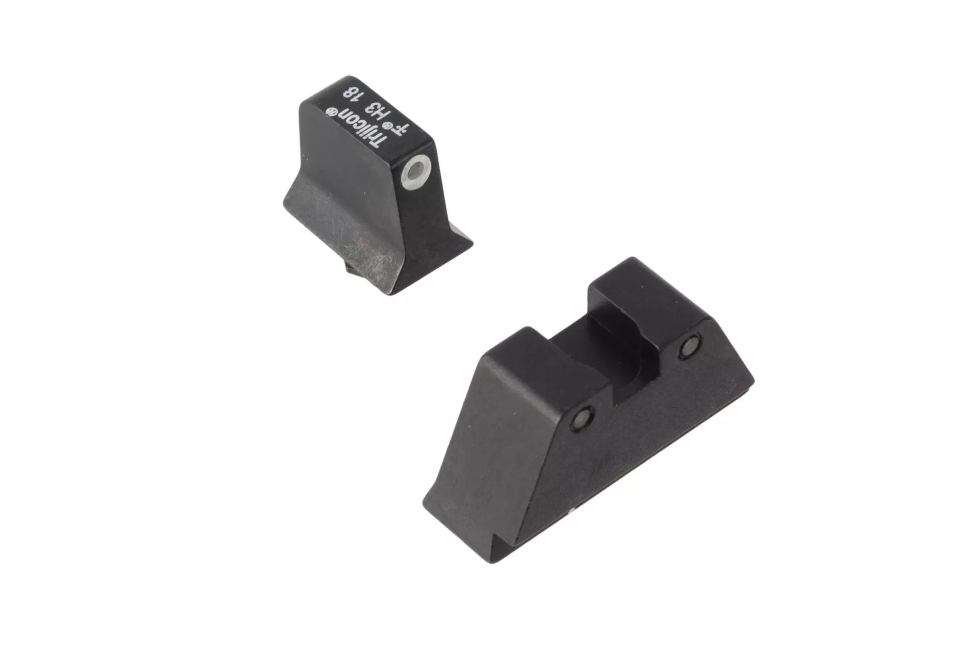 Trijicon Bright & Tough Night Sight Suppressor Set For Glock White/Green Front and Black/Green Rea