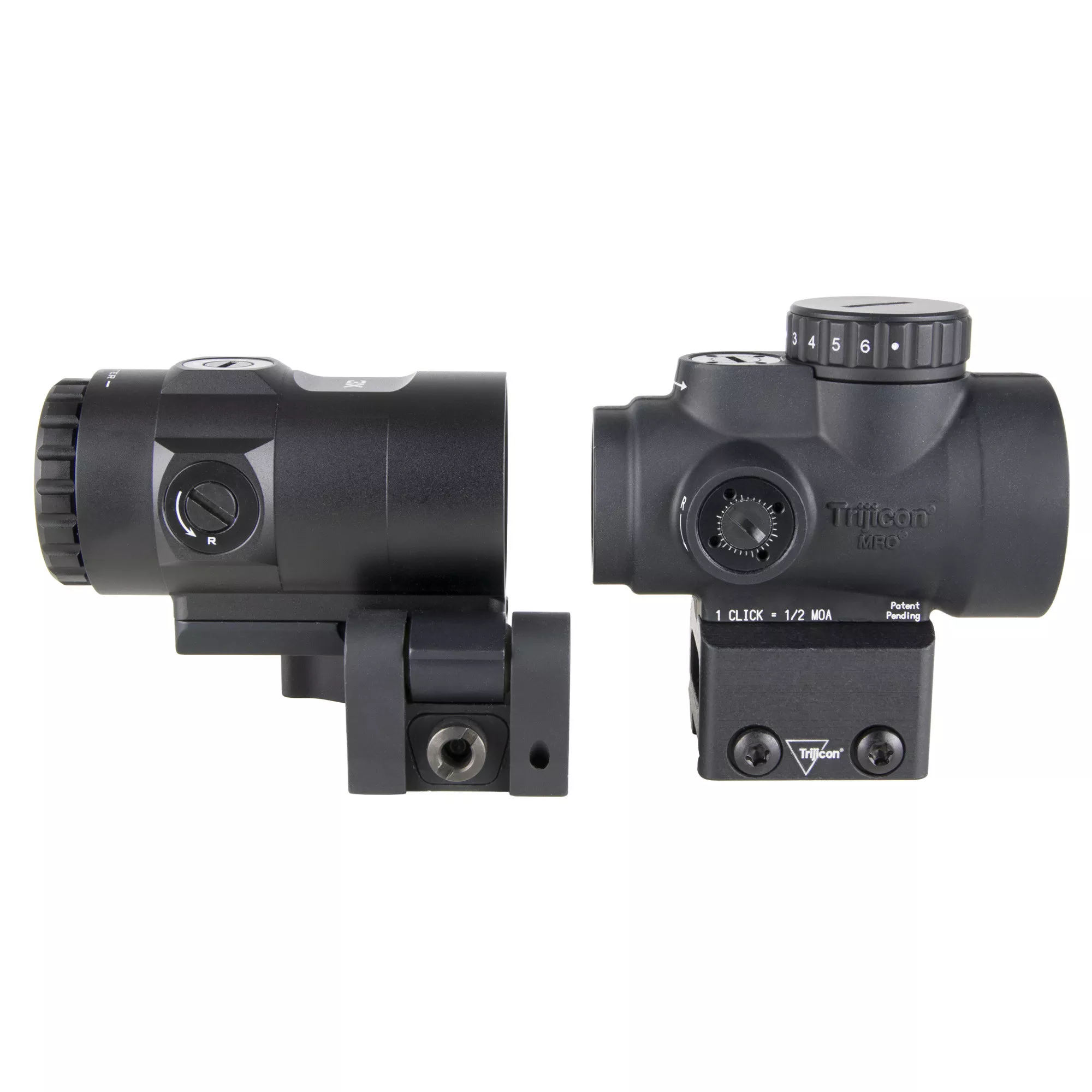 Trijicon MRO SD Combo Red Dot w/3X Magnifier 25mm Full Co-Witness Mount Black