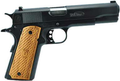 TRISTAR AMERICAN CLASSIC GOV BLUED 9MM 5” 8RD BLUED/HARDWOOD