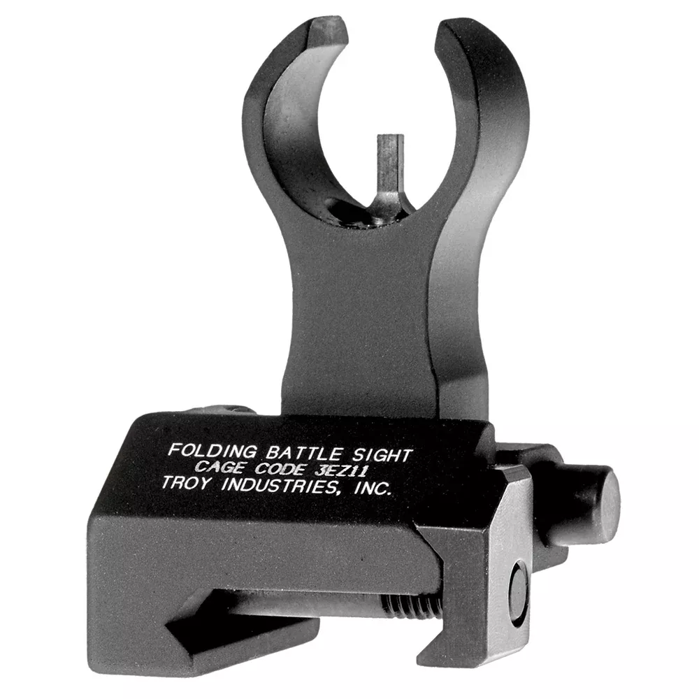 Troy Ind SSIGFBSFHBT00 Front Folding BattleSight HKBlack Hardcoat Anodized