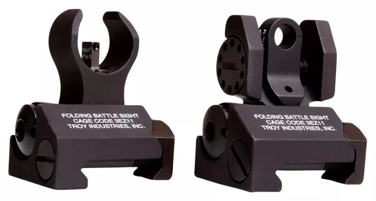 Troy Ind SSIGIARSMBT00 Micro BattleSight Set HK Front & Round RearBlack