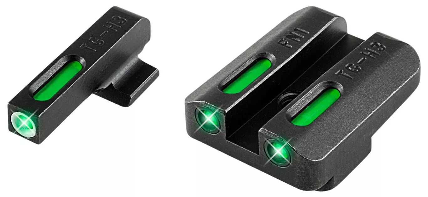 TruGlo TG13FN3A TFXBlack | Green Tritium & Fiber Optic White Outline Front Sight Green Tritium & Fiber Optic Rear Sight
