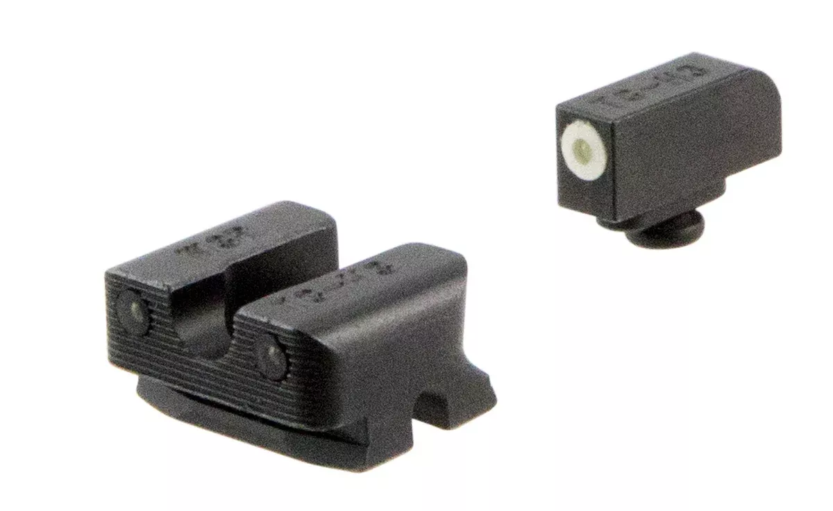 TruGlo TG231W3W Tritium ProBlack | Green Tritium White Outline Front Sight Green Tritium Rear Sight