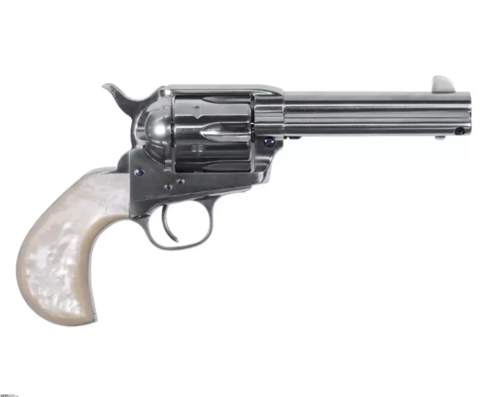 Uberti 1873 SA OutlawsLawmen Doc .357 Mag 4.75 Inch Nickel / Pearl 356724 from ELK CO AMMO&ARMS INC near Saint Marys, Pennsylvania, USA