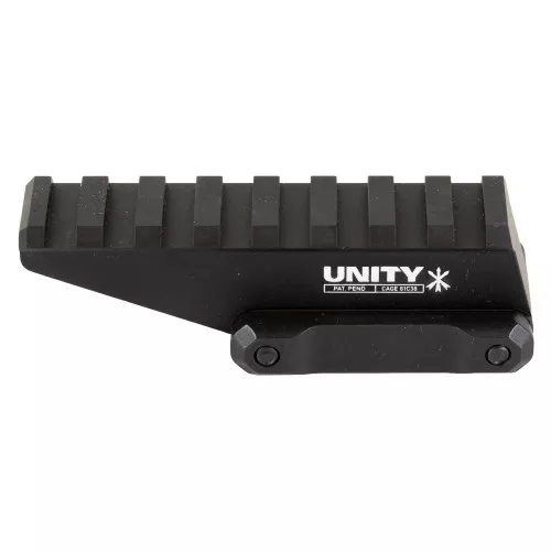 Unity Tactical - FAST Red Dot Riser - Absolute Cowitness to 2.26" Optical Height - Black