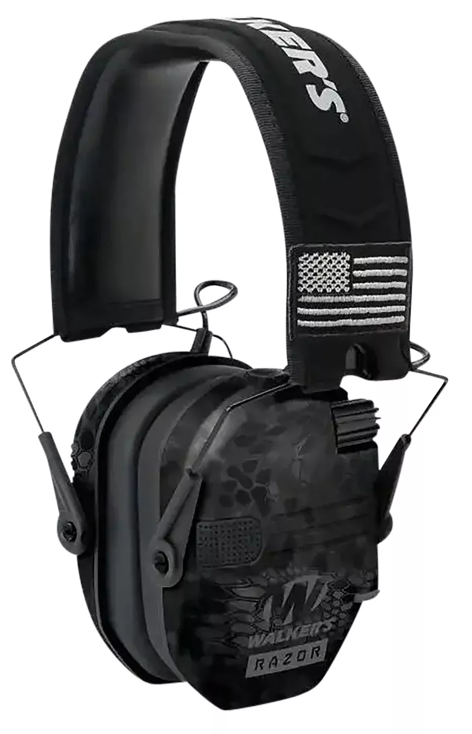 Walker's GWPRSEMPATKPT Razor Patriot Slim Muff 23 dB Over the Head Kryptek Highlander/Black Polymer