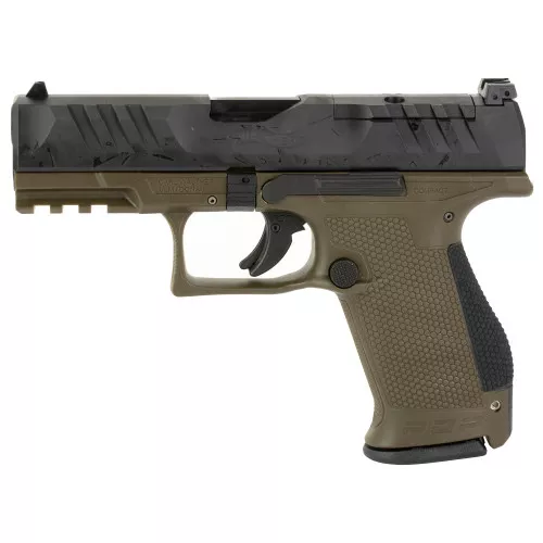 Walther - PDP Compact Pistol 4" Barrel Black Slide/Green Frame - 15 Rd*