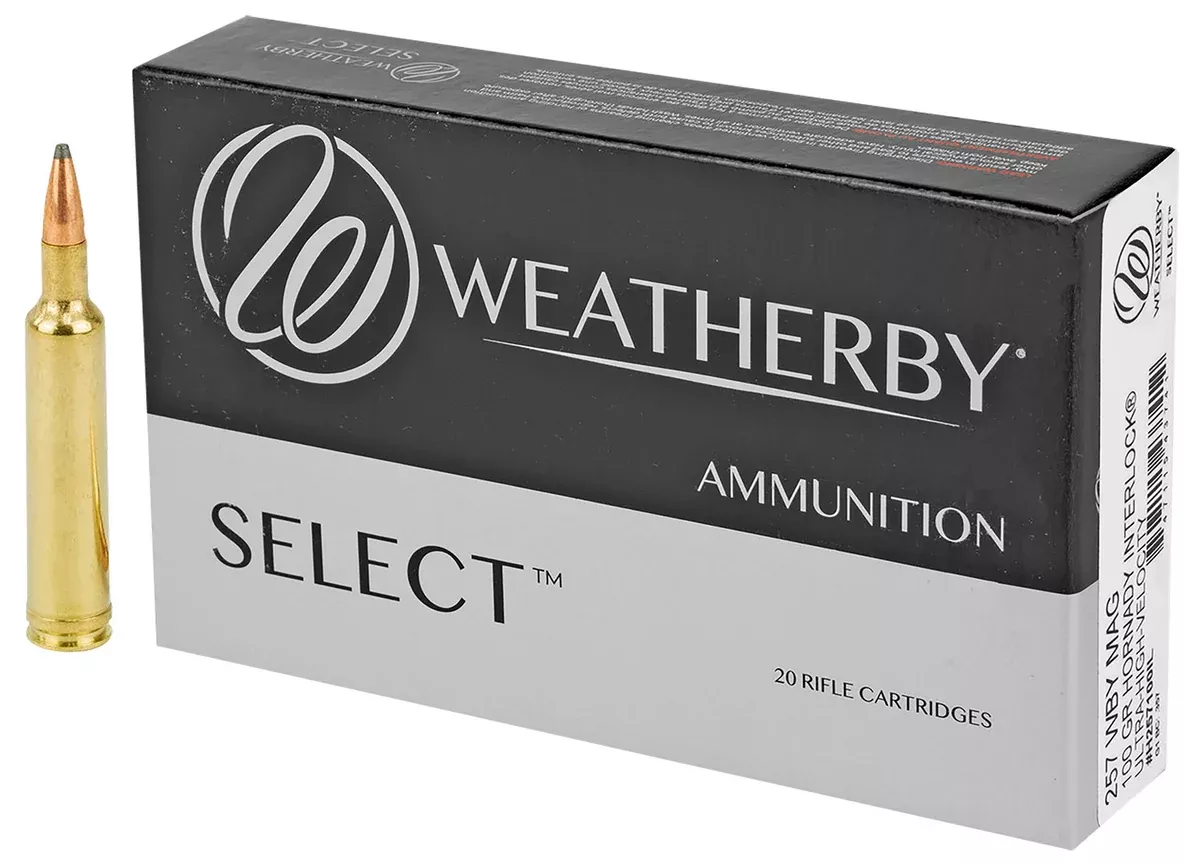 Weatherby H257100IL Select257WthbyMag 100gr Hornady Interlock 20 Per Box/10 Case