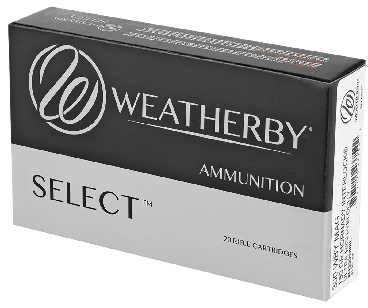 Weatherby H300180IL Select300WthbyMag 180gr Hornady Interlock 20 Per Box/10 Case