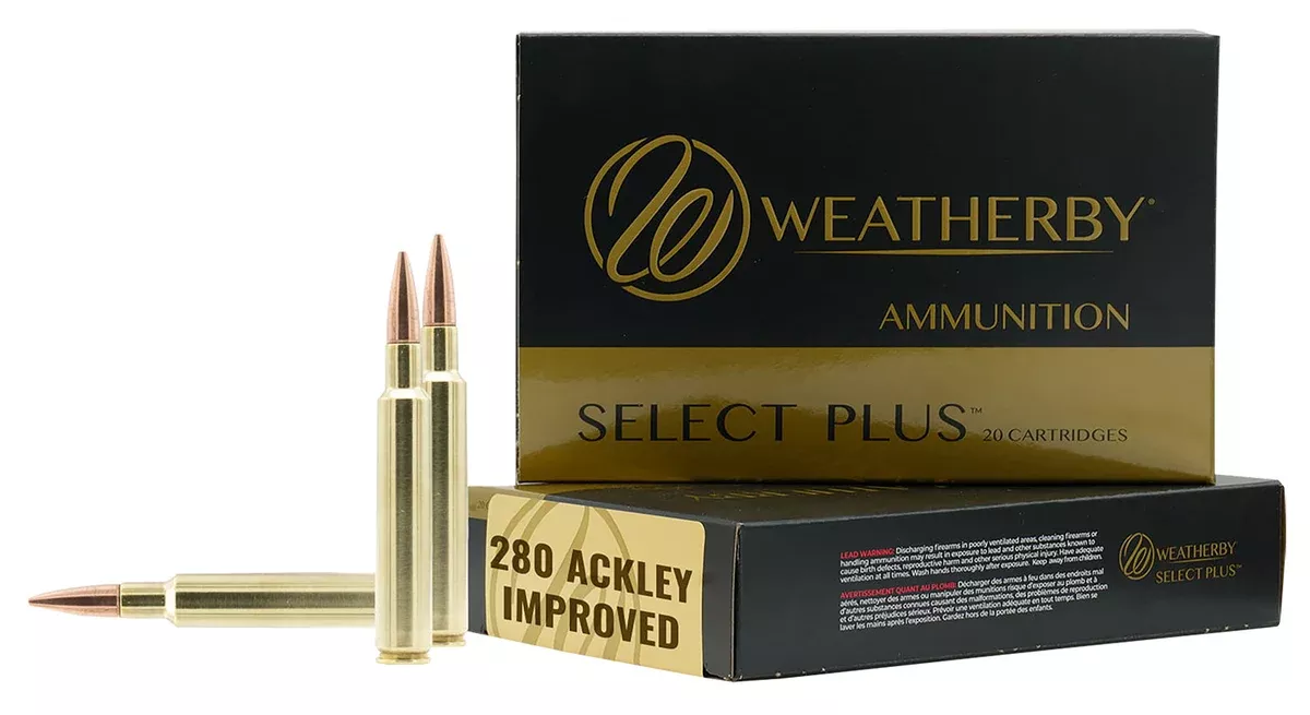 Weatherby M280A139HCB Select Plus280Ackley Improved 139gr 20 Per Box/10 Case