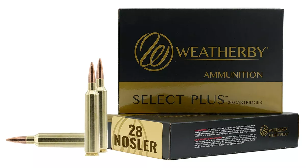 Weatherby R28NS180VLD Select Plus28Nosler 180gr 20 Per Box/10 Case