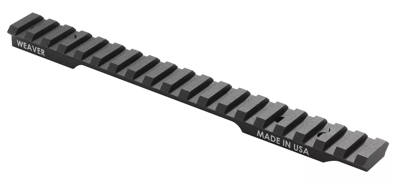 Weaver Mounts 99498 Multi-Slot BaseExtended Black Anodized Aluminum Fits Savage 110 Short Action 20 MOA