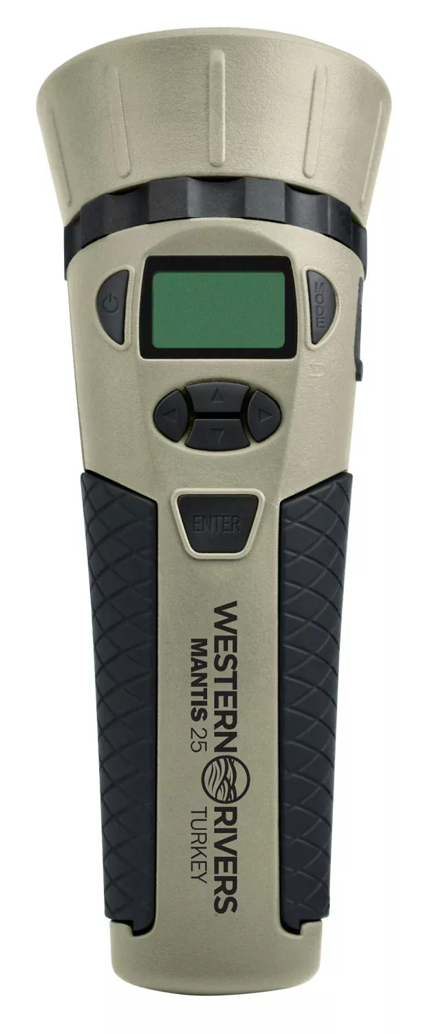 Western Rivers GC25TKY MantisElectronic Turkey Call, 25 Preloaded Sounds, Tan Plastic Includes Hand Lanyard