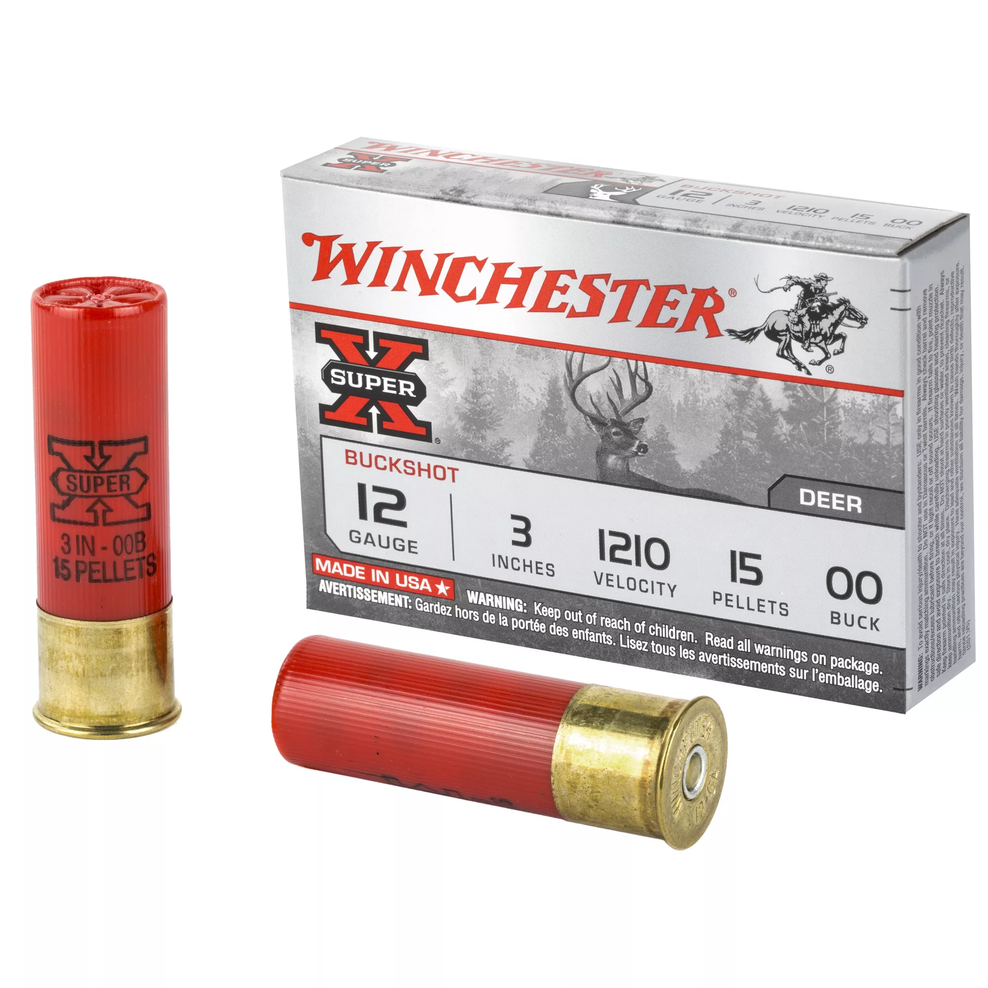 Win Superx 12ga 3" 00bk 15p 5/250
