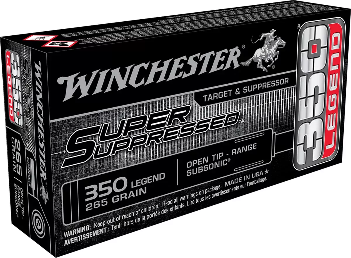Winchester Ammo SUP350 Super Suppressed350Legend 255gr Open Tip Range 20 Per Box/10 Case
