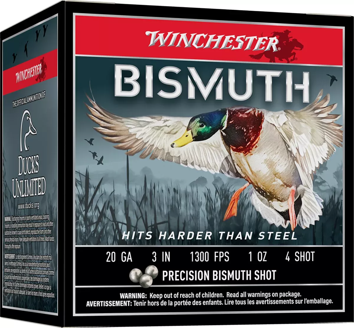 Winchester Ammo SWB2034 Bismuth20Gauge 3" 1oz Tin Plated Bismuth 4Shot 25 Per Box/10 Case