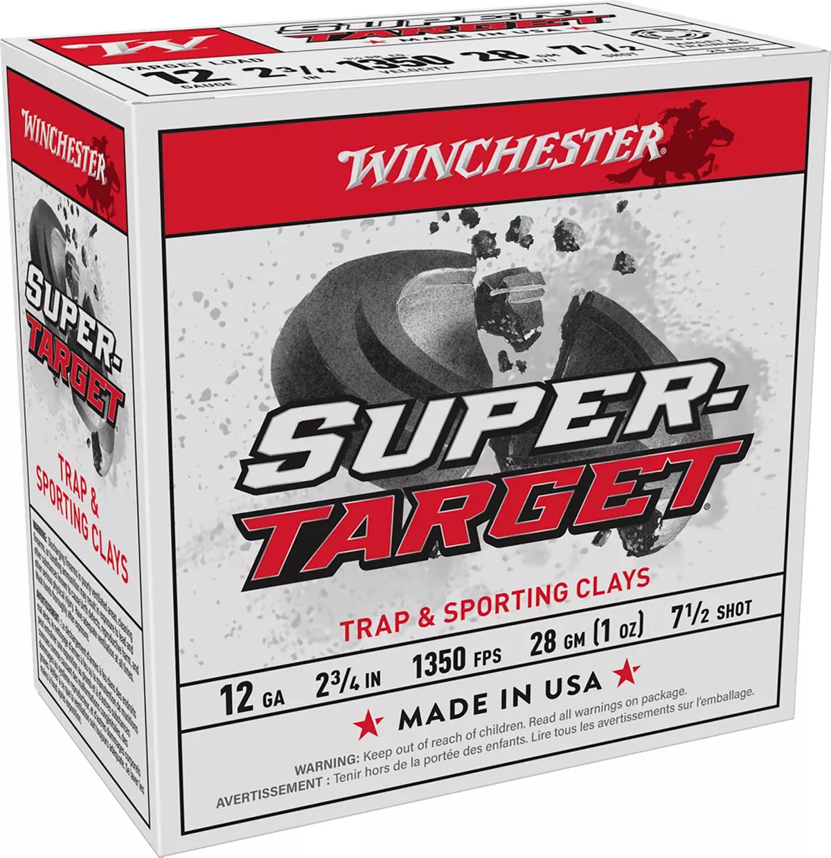 Winchester Ammo TRGT13507 Super-Target Light Target 12Gauge 2.75" 1oz 7.5Shot 25 Per Box/10 Case