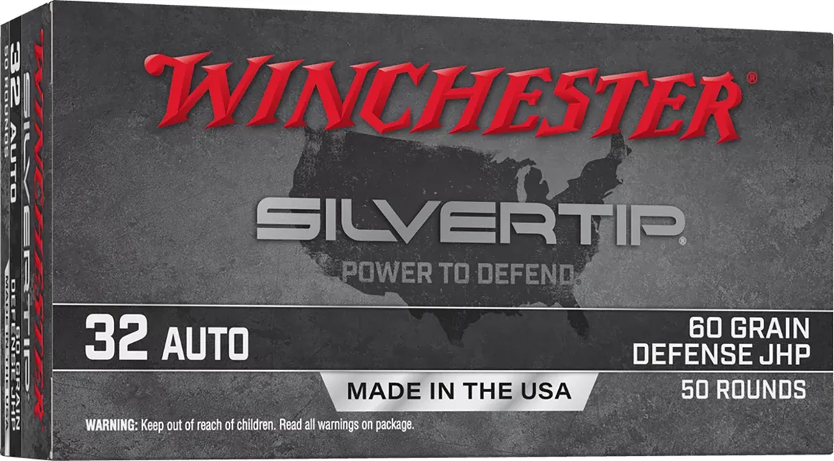 Winchester Ammo W32AST Silvertip32ACP 60gr Jacketed Hollow Point 50 Per Box/10 Case
