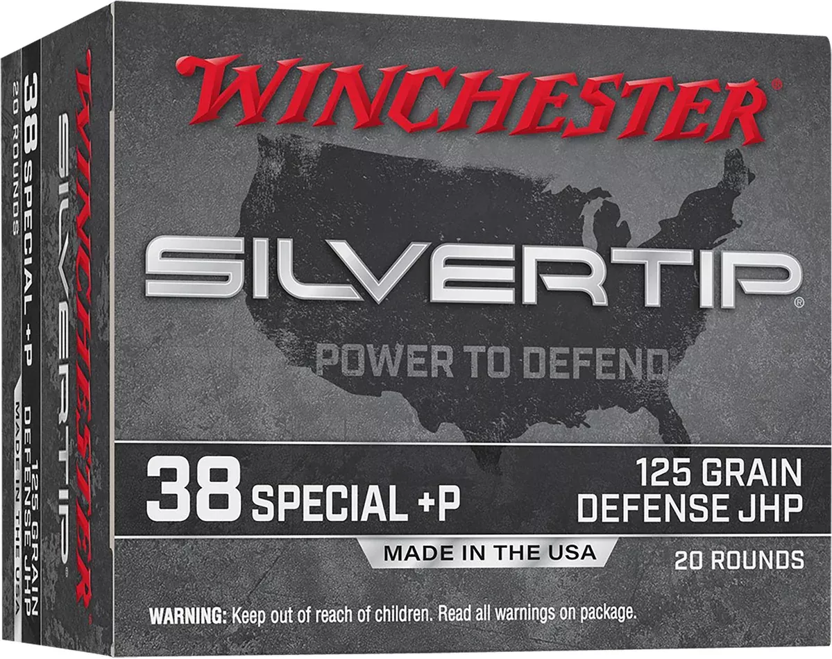 Winchester Ammo W38PST Silvertip38Special+P 125gr Silvertip Jacket Hollow Point 20 Per Box/10 Case