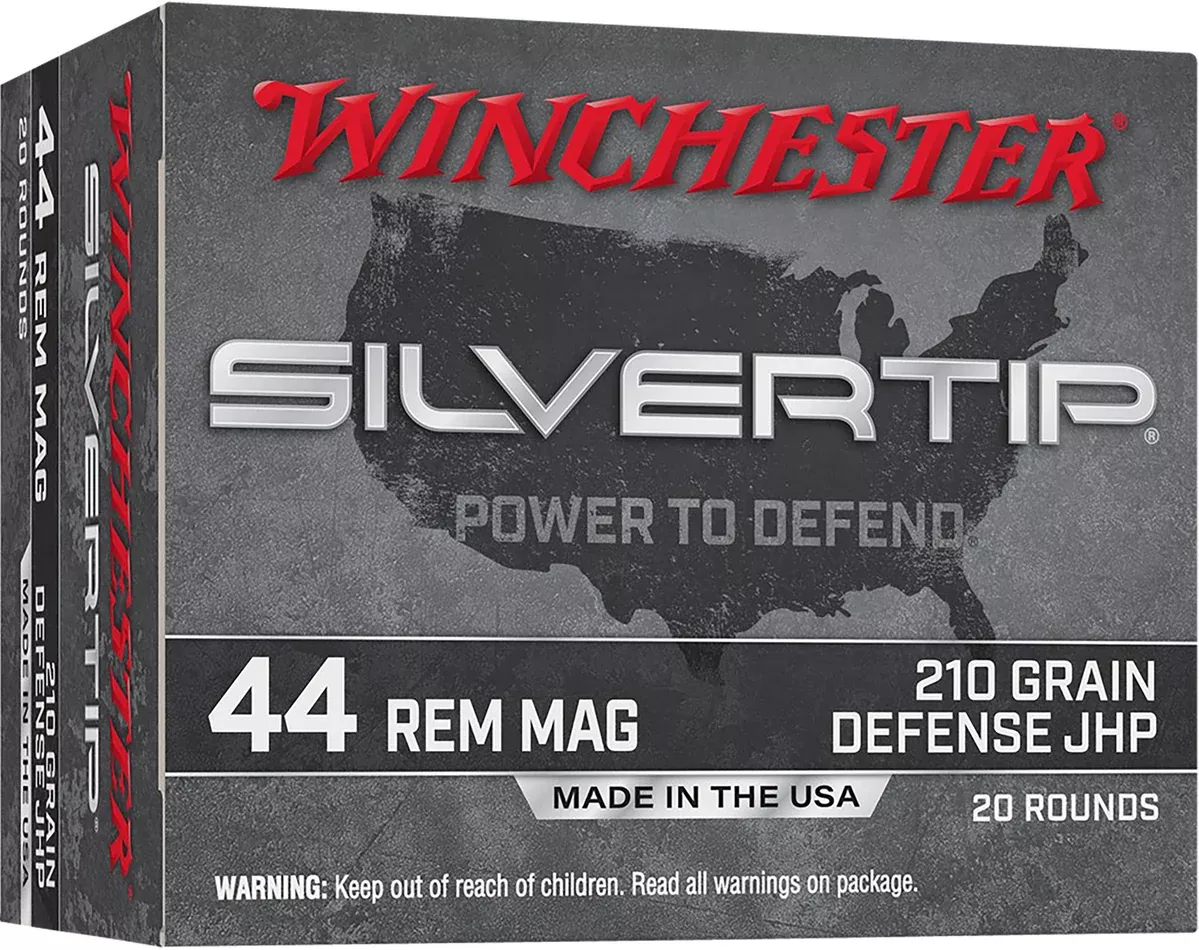 Winchester Ammo W44MST Silvertip44RemMag 210gr Jacketed Hollow Point 20 Per Box/10 Case