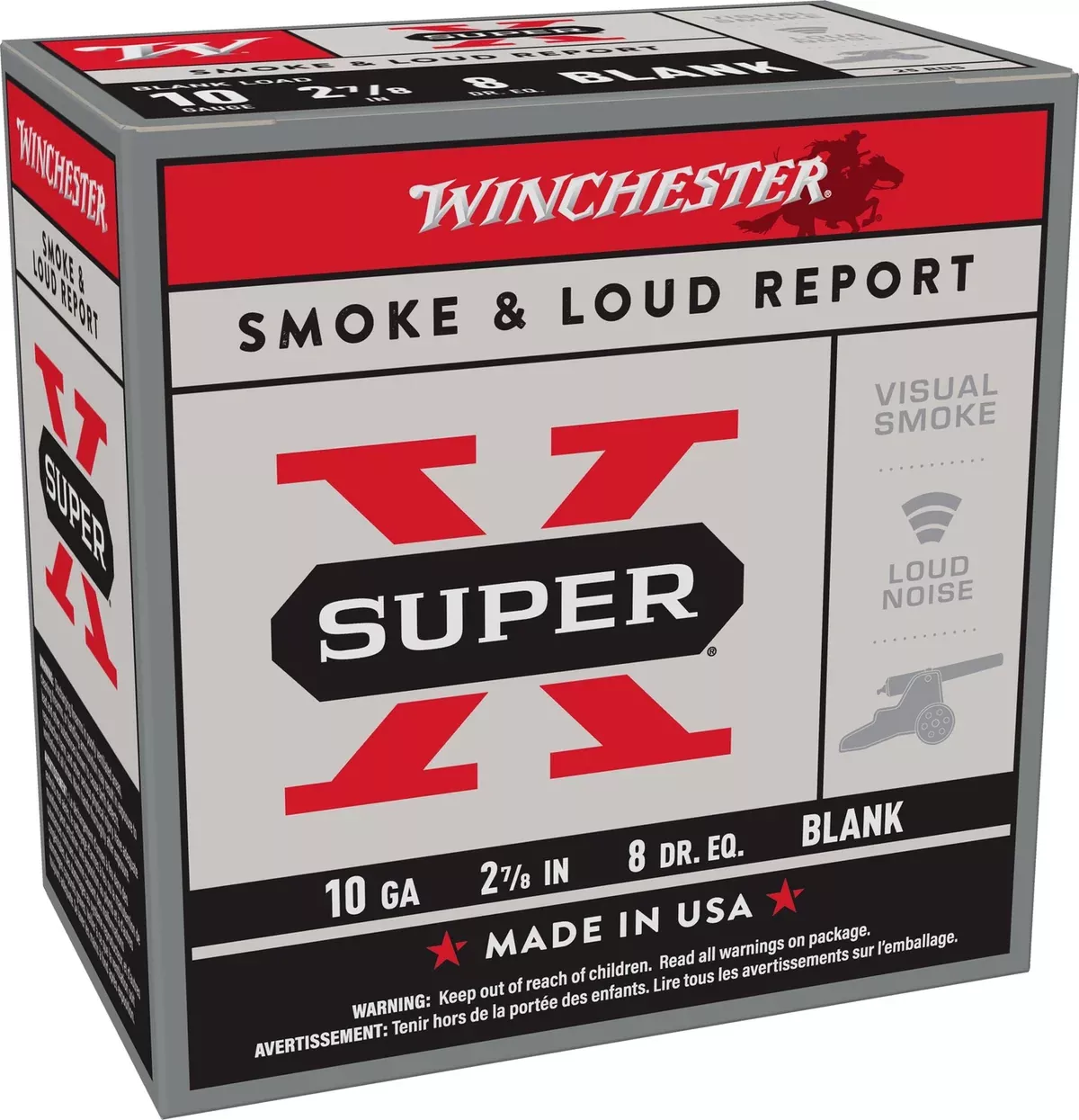Winchester Ammo XBP10W Super X Blank 10Gauge 2.87" 25 Per Bx/10 Case