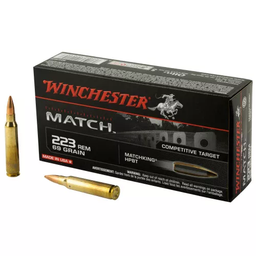 Winchester Ammunition - Match 223 Rem 69 Gr BTHP - 20 Rds