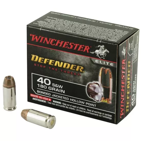 WINCHESTER DEFENDER .40SW 180GR JHP, 20RD/BOX