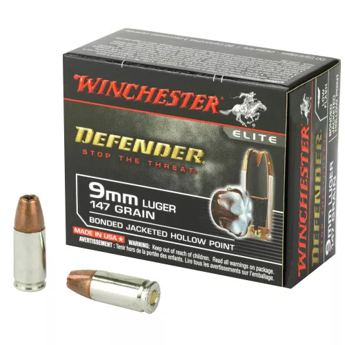 Winchester Defender - 9MM 147 Gr PDX1 Bonded JHP - 20 Rds