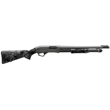 Winchester SXP Hybrid Defender 12 Ga, 3", 18" Barrel, 5rd, Gray, TrueTimber Midnight