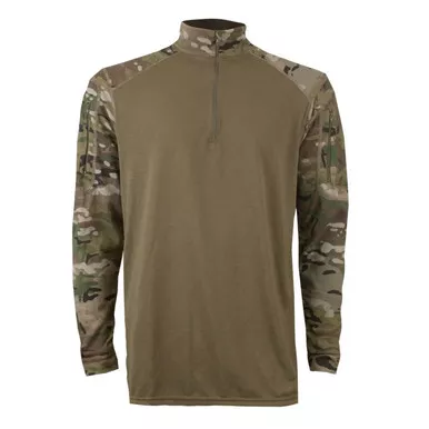 XGO Men's Flame Retardant FR Combat Long Sleeve Zip Mock Shirt