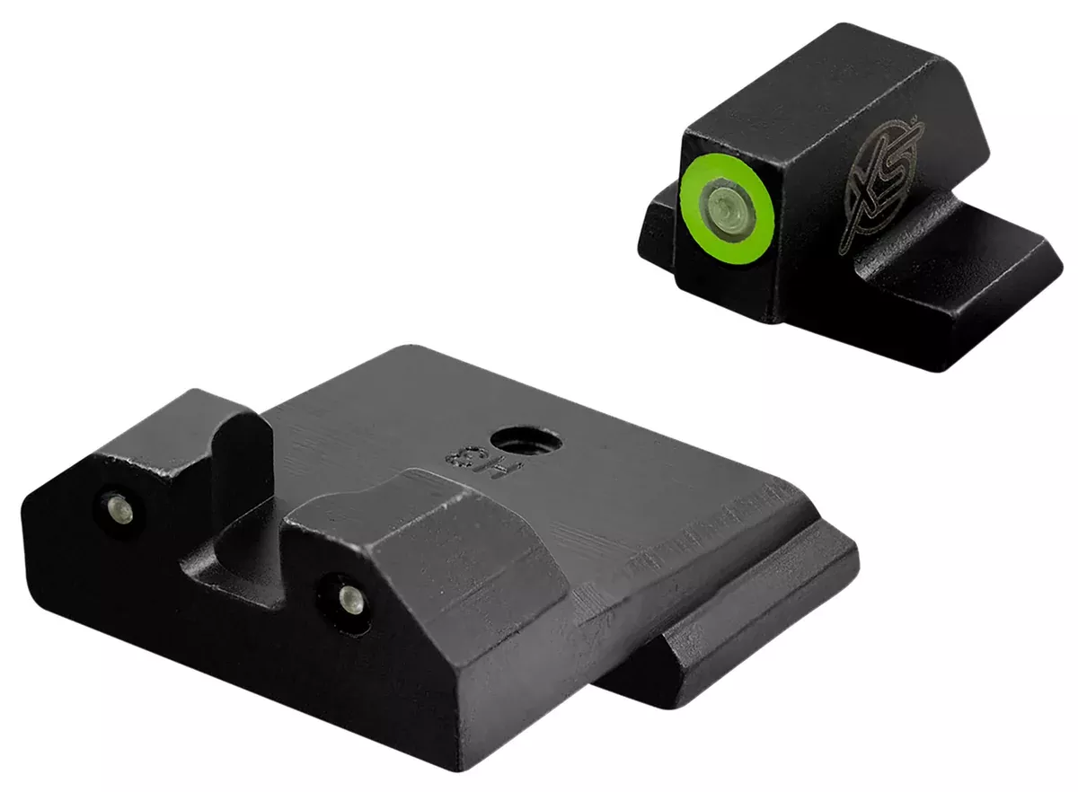 XS Sights SWR033S6G R3D Night Sights- Smith & WessonBlack | Green Tritium GreenOutline Front Sight Green TritiumRear Sight