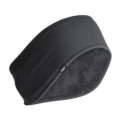 ZANheadgear WEWH114 Ear Headband Sportflex UPF50+ Series High Pile Fleece, Black