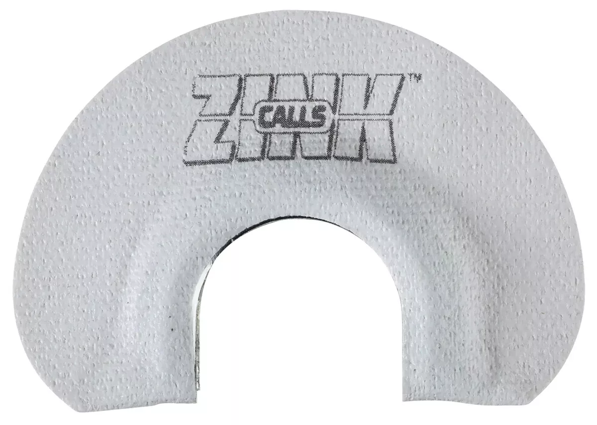 ZINK ZNKZNK312 Lucky LadyDiaphragm Call Triple Reed Turkey Sounds White V-Notch Cut