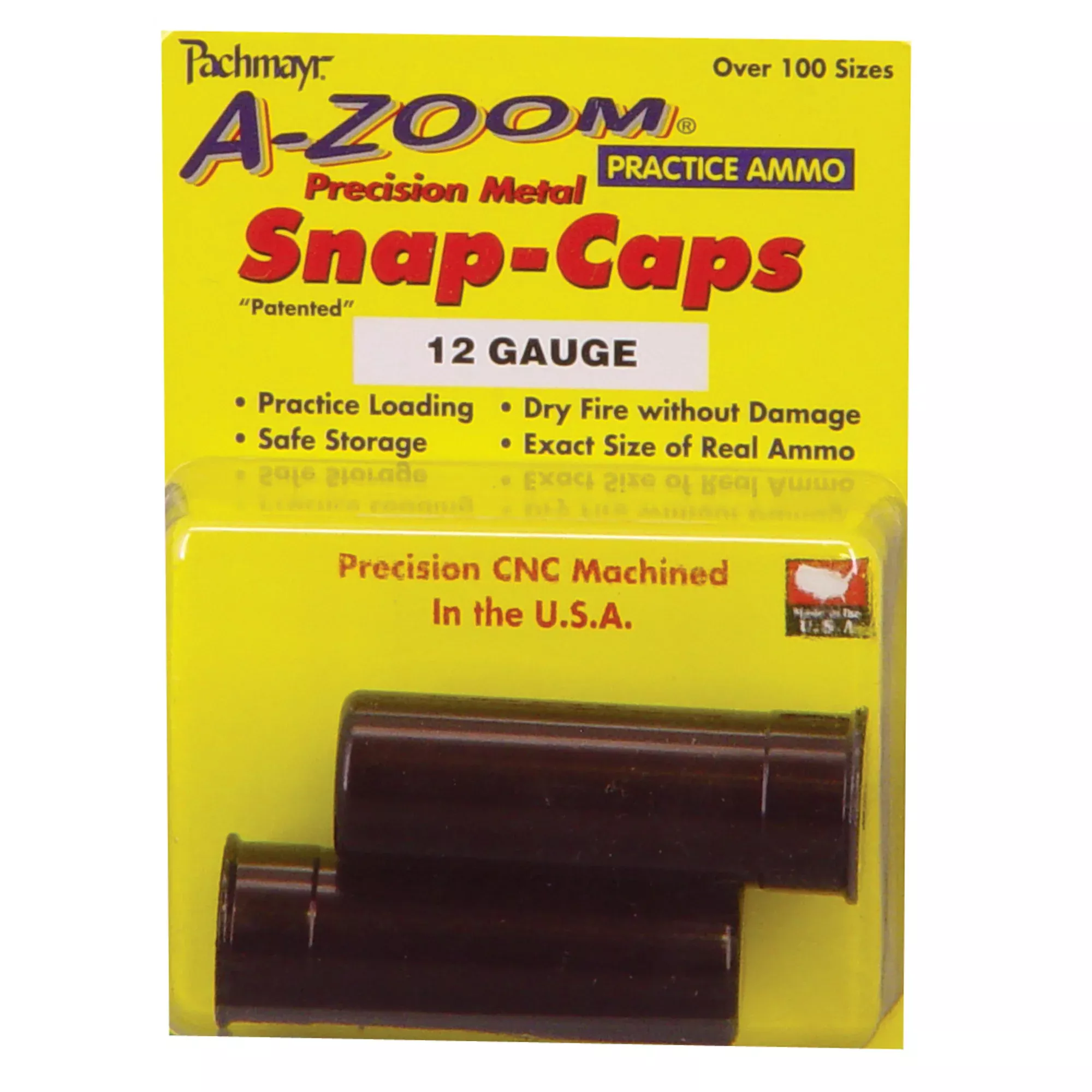 A-Zoom Snap Caps 12 Gauge 2-Pack – Aluminum Dummy Rounds