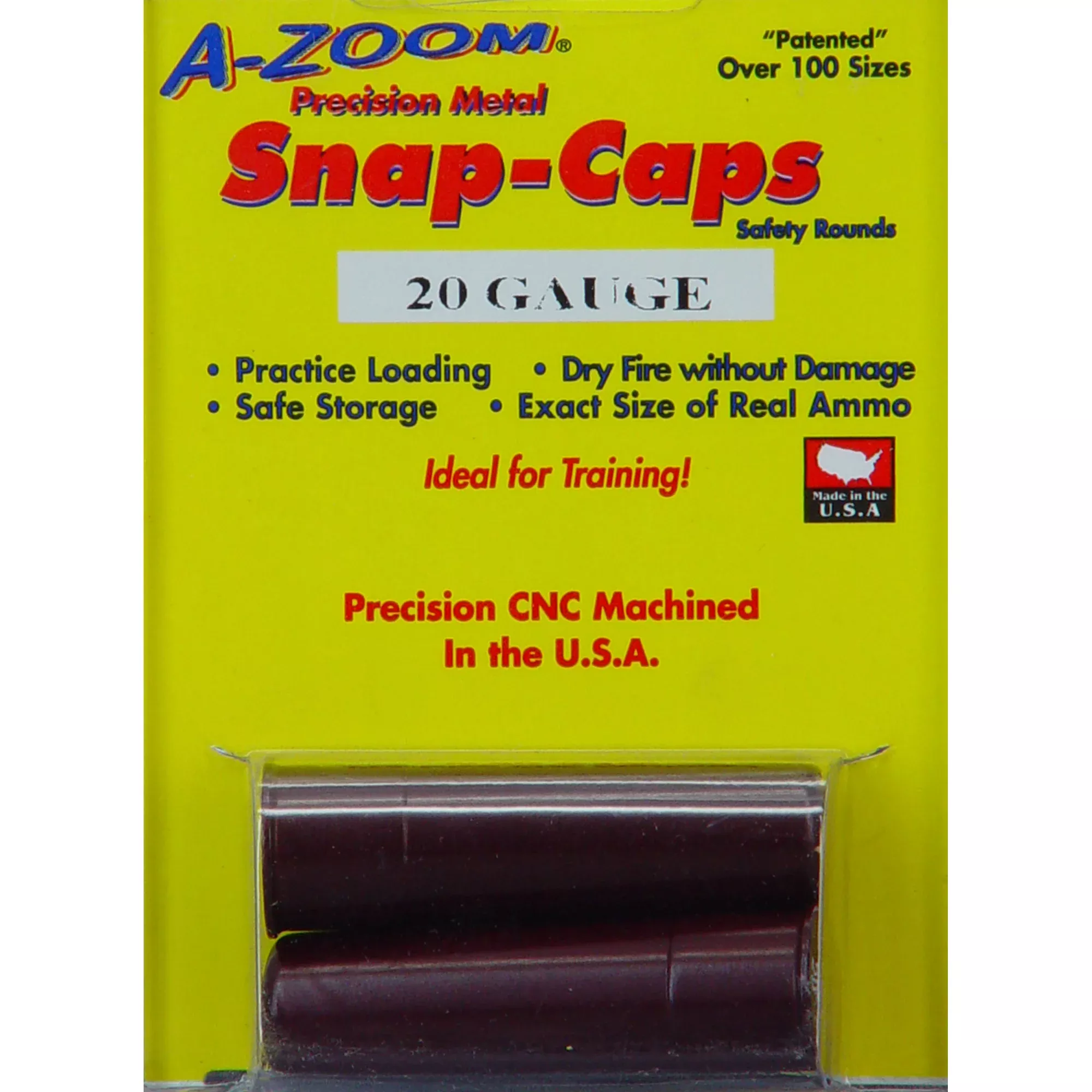 A-Zoom Snap Caps 20 Gauge 2-Pack – Aluminum Training Rounds