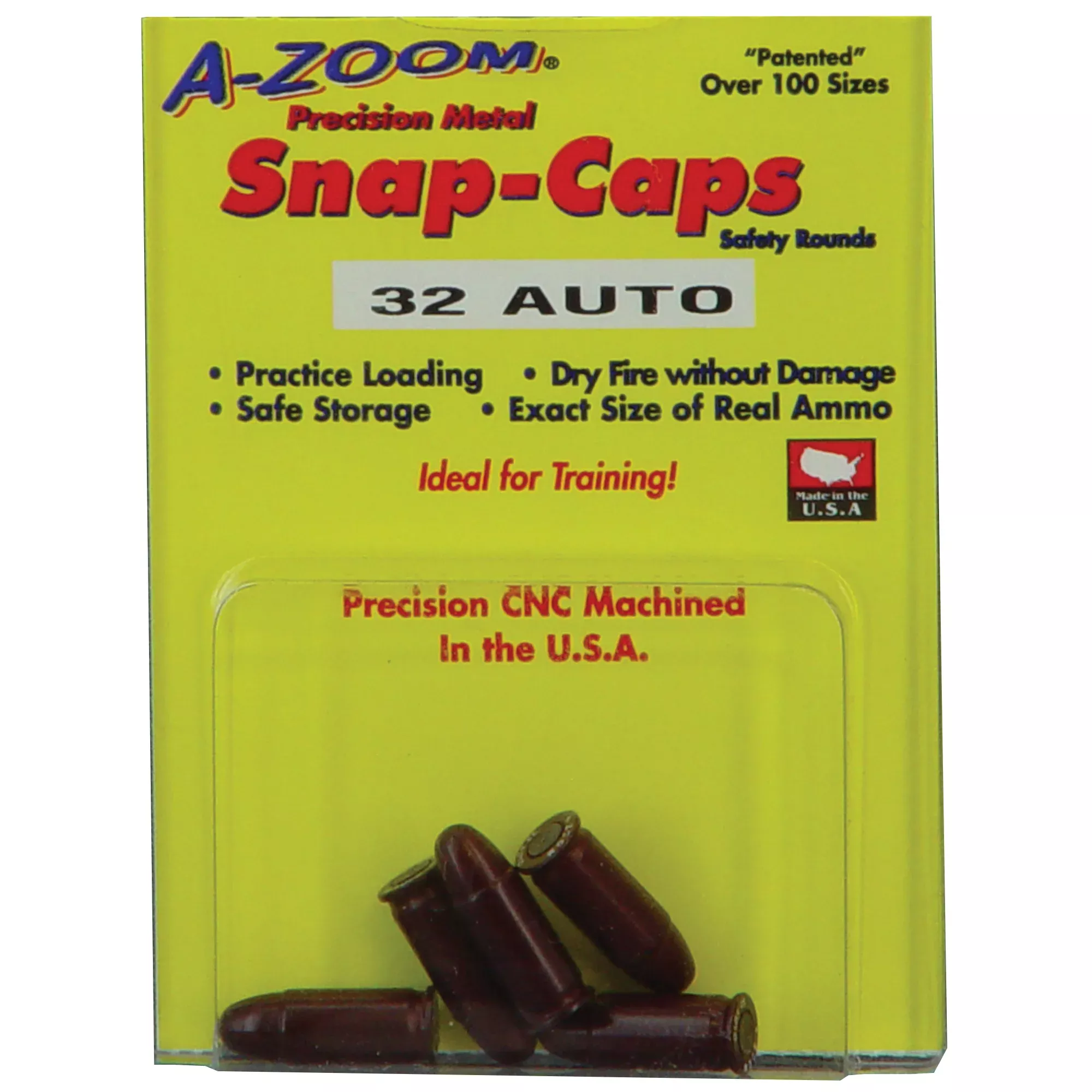 A-Zoom Snap Caps .32 ACP 5-Pack – Dry Fire Training & Function Testing